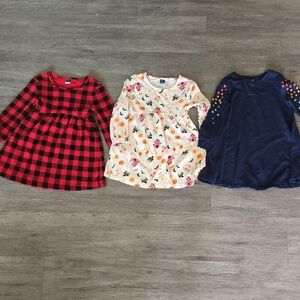 Old Navy Girls Red & Black Buffalo Plaid Knit Dress